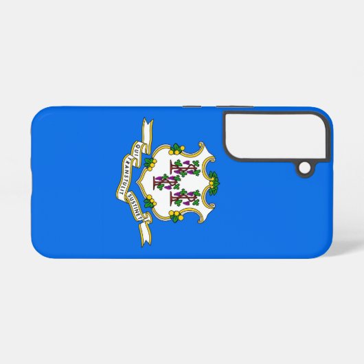 Samsung Galaxy S22 Hoesje Flag of Connecticut, Ver (Achterkant horizontaal)