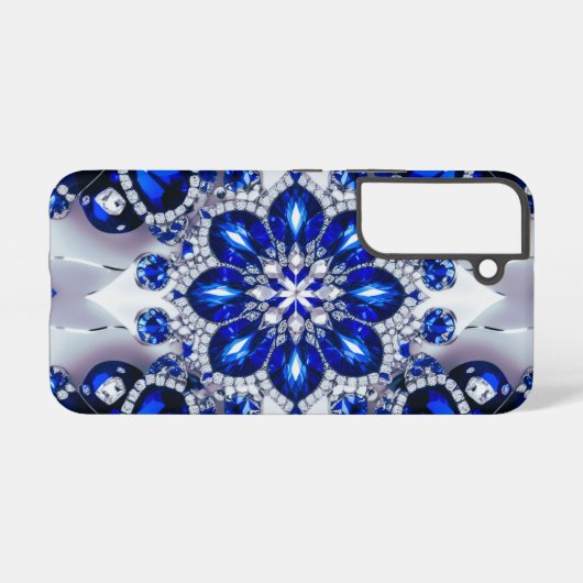 Samsung Galaxy S22 Hoesje met blauw-witte kleuren (Achterkant horizontaal)