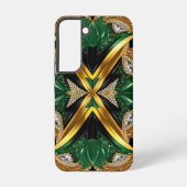 Samsung Galaxy S22 Hoesje met Jamaicaanse kleuren (Achterkant)