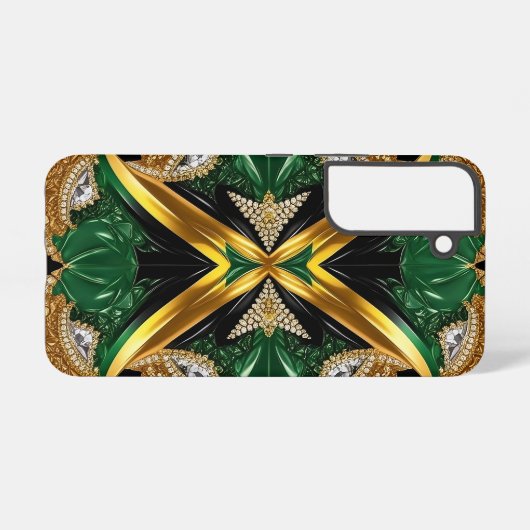 Samsung Galaxy S22 Hoesje met Jamaicaanse kleuren (Achterkant horizontaal)