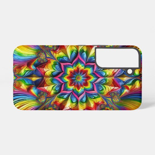 Samsung Galaxy S22 Hoesje met LGBT kleuren (Achterkant horizontaal)