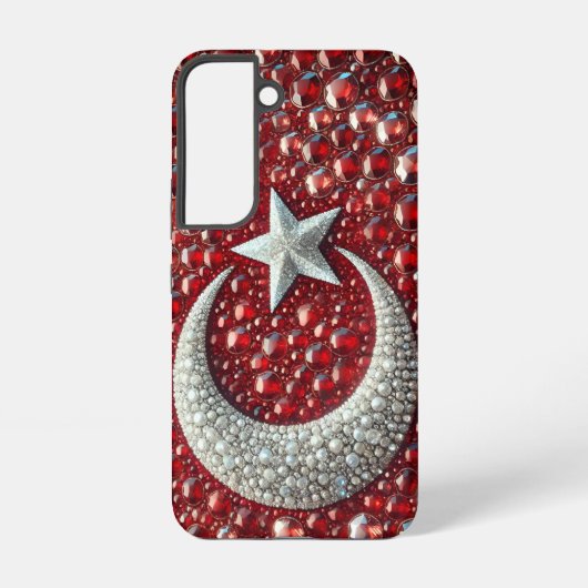 Samsung Galaxy S22 Hoesje met Turkije kleuren (Achterkant)