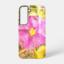 SAMSUNG GALAXY S22 HOESJE PURPEREN BLOEMEN STIJL 