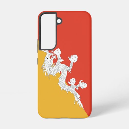 Samsung Galaxy S22 Hoesje Vlag van Bhutan (Achterkant)