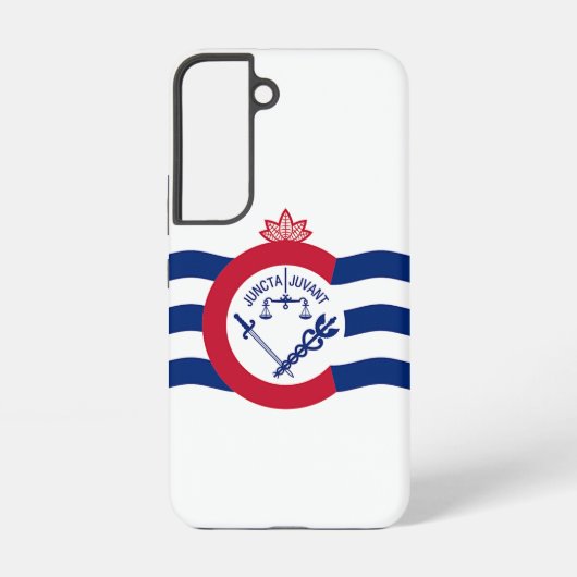 Samsung Galaxy S22 Hoesje Vlag van Cincinnati (Achterkant)