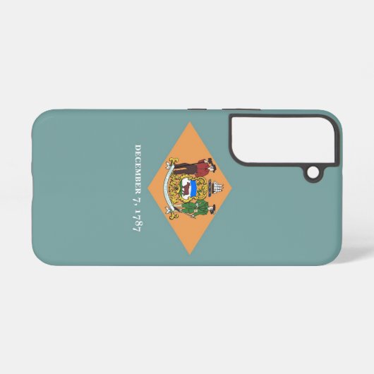 Samsung Galaxy S22 Hoesje Vlag van Delaware (Achterkant horizontaal)