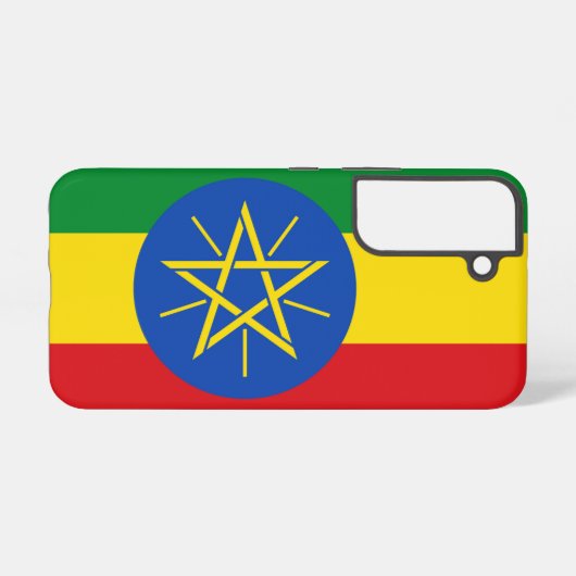 Samsung Galaxy S22 Hoesje Vlag van Ethiopië (Achterkant horizontaal)