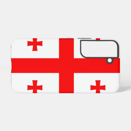 Samsung Galaxy S22 Hoesje Vlag van Georgië (Achterkant horizontaal)