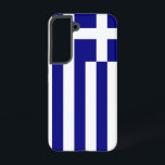 Samsung Galaxy S22 Hoesje Vlag van Griekenland<br><div class="desc">Maak van uw Samsung Galaxy S22 een feest van Grieks erfgoed met onze exclusieve cover met de vlag van Griekenland! Deze cover, die met veel aandacht voor detail is gemaakt, laat met trots het iconische ontwerp van de Griekse vlag zien. De vlag toont negen horizontale blauw-witte strepen, met een wit...</div>