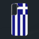 Samsung Galaxy S22 Hoesje Vlag van Griekenland<br><div class="desc">Maak van uw Samsung Galaxy S22 een feest van Grieks erfgoed met onze exclusieve cover met de vlag van Griekenland! Deze cover, die met veel aandacht voor detail is gemaakt, laat met trots het iconische ontwerp van de Griekse vlag zien. De vlag toont negen horizontale blauw-witte strepen, met een wit...</div>