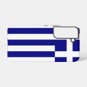 Samsung Galaxy S22 Hoesje Vlag van Griekenland (Achterkant horizontaal)