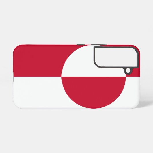Samsung Galaxy S22 Hoesje Vlag van Groenland (Achterkant horizontaal)