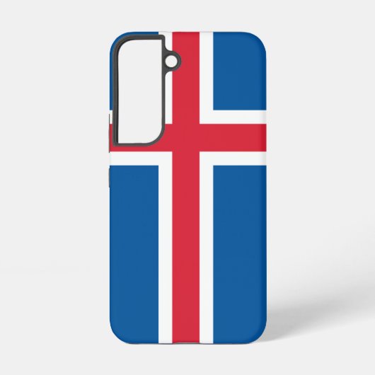 Samsung Galaxy S22 Hoesje Vlag van IJsland (Achterkant)