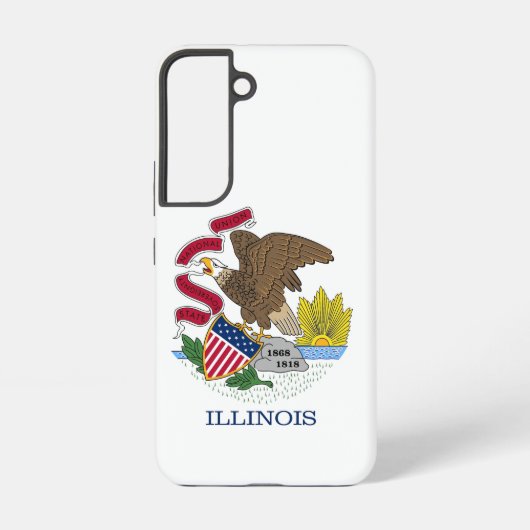 Samsung Galaxy S22 Hoesje Vlag van Illinois (Achterkant)