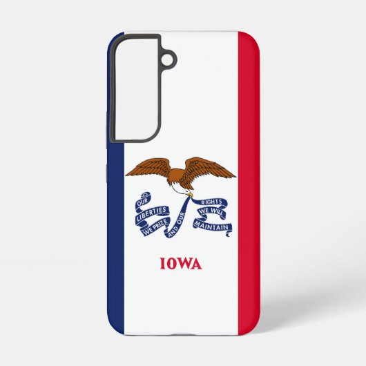 Samsung Galaxy S22 Hoesje Vlag van Iowa (Achterkant)