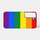 Samsung Galaxy S22 Hoesje Vlag van LGBT (Achterkant horizontaal)