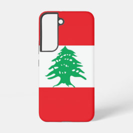 Samsung Galaxy S22 Hoesje Vlag van Libanon