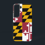 Samsung Galaxy S22 Hoesje Vlag van Maryland<br><div class="desc">Maak van je Samsung Galaxy S22 een feestje in Maryland's trots met onze exclusieve telefoonhoes met de staatsvlag! Deze cover, die met veel aandacht voor details is gemaakt, laat met trots de onderscheidende elementen van de Maryland-vlag zien. Het heeft een uniek ontwerp van afwisselende kwadranten van zwart en goud met...</div>