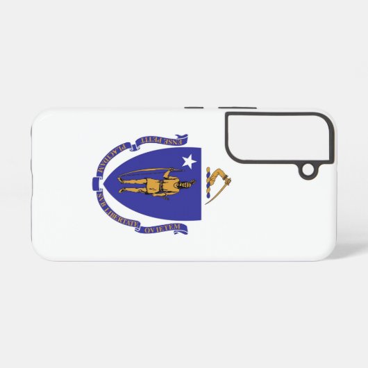 Samsung Galaxy S22 Hoesje Vlag van Massachusetts (Achterkant horizontaal)
