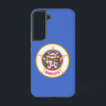 Samsung Galaxy S22 Hoesje Vlag van Minnesota<br><div class="desc">Maak van uw Samsung Galaxy S22 een gedenkwaardige viering van de trots van Minnesota met onze exclusieve telefoonhoes met de staatsvlag! Deze cover, die met veel aandacht voor details is gemaakt, laat met trots de onderscheidende elementen van de vlag van Minnesota zien. Het heeft een koninklijk blauw veld met een...</div>