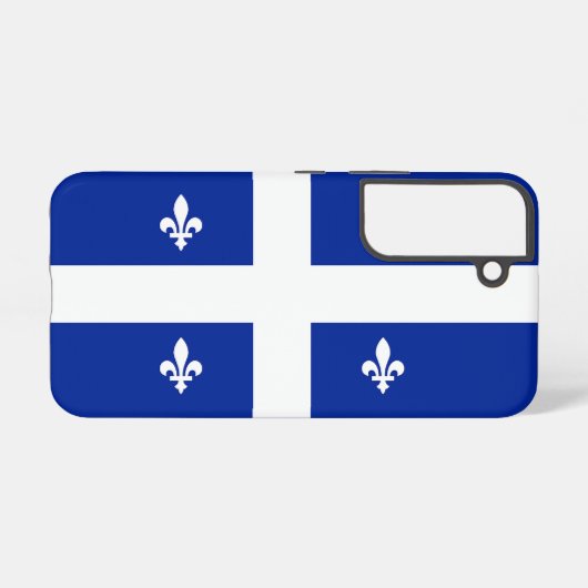 Samsung Galaxy S22 Hoesje Vlag van Quebec (Achterkant horizontaal)