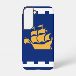 Samsung Galaxy S22 Hoesje Vlag van Quebec City