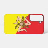 Samsung Galaxy S22 Hoesje Vlag van Sicilië, Italië (Achterkant horizontaal)