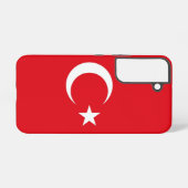 Samsung Galaxy S22 Hoesje Vlag van Turkije (Achterkant horizontaal)