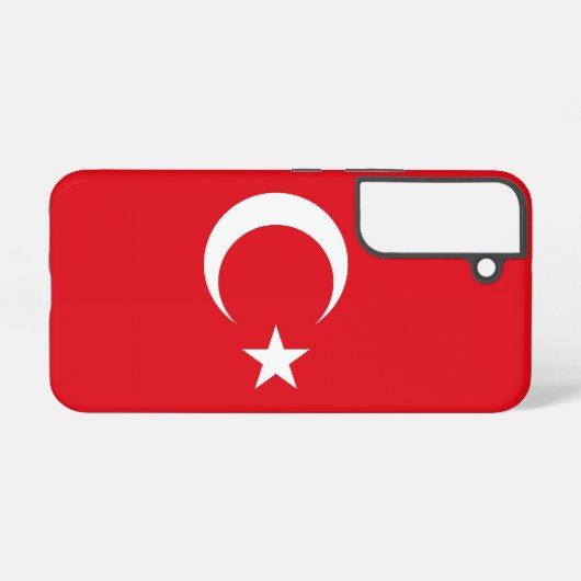 Samsung Galaxy S22 Hoesje Vlag van Turkije (Achterkant horizontaal)