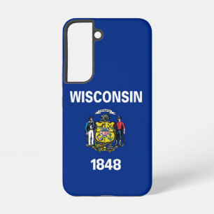 Samsung Galaxy S22 Hoesje Vlag van Wisconsin