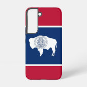 Samsung Galaxy S22 Hoesje Vlag van Wyoming (Achterkant)