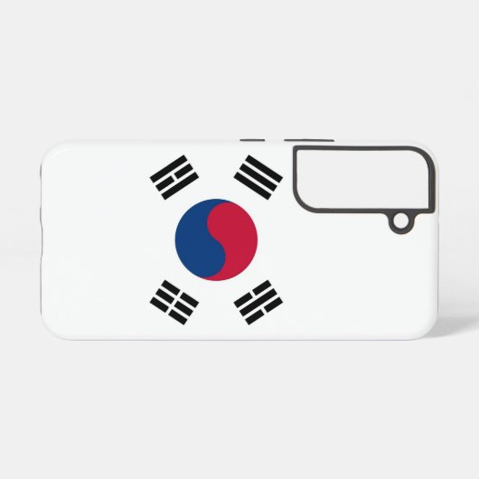 Samsung Galaxy S22 Hoesje Vlag van Zuid-Korea (Achterkant horizontaal)