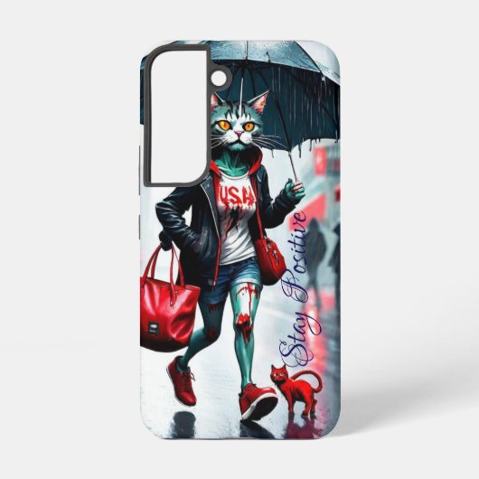 Samsung Galaxy S22 mooie kat hoesje (Achterkant)