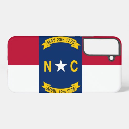Samsung Galaxy S22 Plus Hoesje vlag North Carolina Samsung Galaxy Hoesje (Achterkant horizontaal)