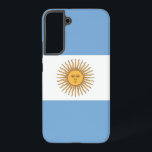 Samsung Galaxy S22 Plus Hoesje Vlag van Argentinië<br><div class="desc">Maak van uw Samsung Galaxy S22 Plus een Argentijnse trots met onze exclusieve cover met de vlag van Argentinië! Deze cover, die met veel aandacht voor detail is gemaakt, laat met trots het iconische ontwerp van de Argentijnse vlag zien. De vlag heeft drie horizontale strepen van lichtblauw en wit, met...</div>