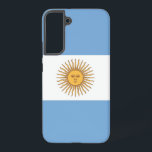Samsung Galaxy S22 Plus Hoesje Vlag van Argentinië<br><div class="desc">Maak van uw Samsung Galaxy S22 Plus een Argentijnse trots met onze exclusieve cover met de vlag van Argentinië! Deze cover, die met veel aandacht voor detail is gemaakt, laat met trots het iconische ontwerp van de Argentijnse vlag zien. De vlag heeft drie horizontale strepen van lichtblauw en wit, met...</div>