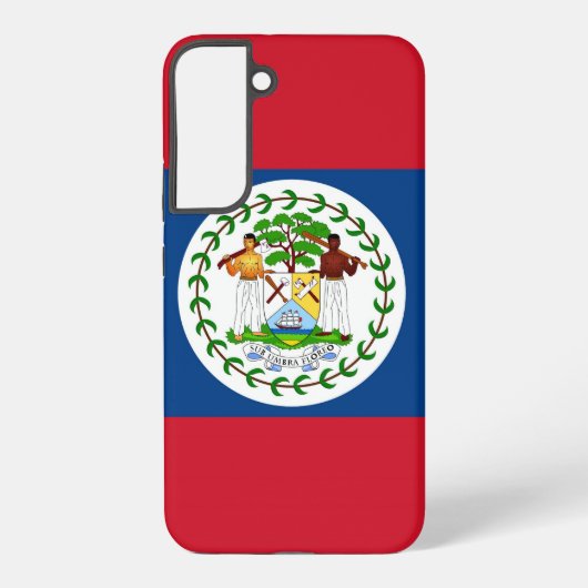 Samsung Galaxy S22 Plus Hoesje Vlag van Belize (Achterkant)