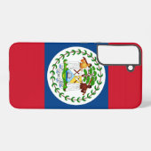 Samsung Galaxy S22 Plus Hoesje Vlag van Belize (Achterkant horizontaal)