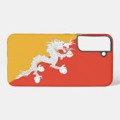 Samsung Galaxy S22 Plus Hoesje Vlag van Bhutan (Achterkant horizontaal)