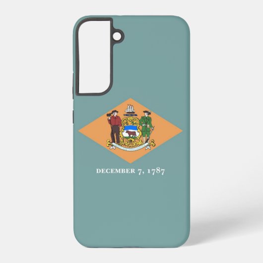 Samsung Galaxy S22 Plus Hoesje Vlag van Delaware (Achterkant)