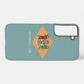 Samsung Galaxy S22 Plus Hoesje Vlag van Delaware (Achterkant horizontaal)