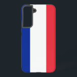 Samsung Galaxy S22 Plus Hoesje Vlag van Frankrijk Samsung Galaxy Hoesje<br><div class="desc">Maak van uw Samsung Galaxy S22 Plus een Franse trots met onze exclusieve cover met de vlag van Frankrijk! Deze cover, die met veel aandacht voor detail is gemaakt, laat met trots het iconische ontwerp van de Franse vlag zien. De vlag toont drie verticale strepen van blauw, wit en rood,...</div>