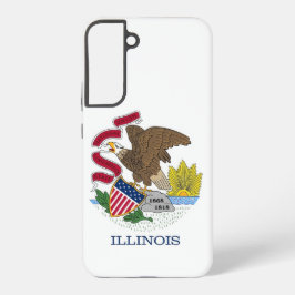 Samsung Galaxy S22 Plus Hoesje Vlag van Illinois