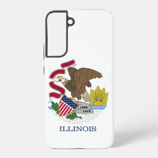 Samsung Galaxy S22 Plus Hoesje Vlag van Illinois (Achterkant)