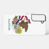 Samsung Galaxy S22 Plus Hoesje Vlag van Illinois (Achterkant horizontaal)