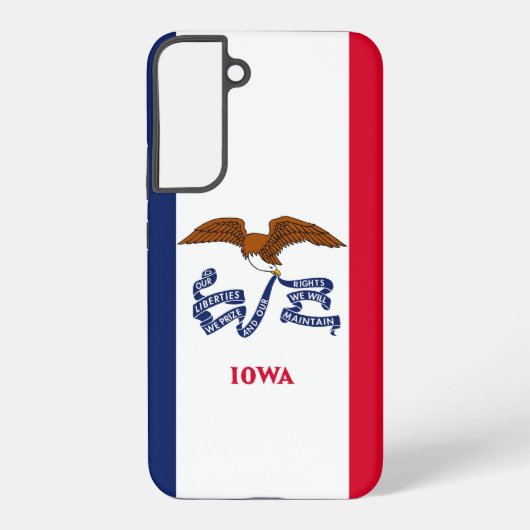 Samsung Galaxy S22 Plus Hoesje Vlag van Iowa Samsung Galaxy Hoesje (Achterkant)