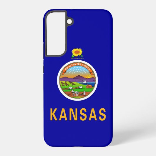 Samsung Galaxy S22 Plus Hoesje Vlag van Kansas (Achterkant)