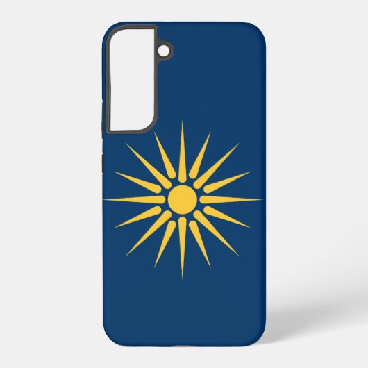 Samsung Galaxy S22 Plus Hoesje Vlag van Macedonië (Achterkant)
