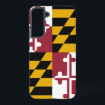 Samsung Galaxy S22 Plus Hoesje Vlag van Maryland<br><div class="desc">Maak van je Samsung Galaxy S22 Plus een feestje in Maryland's trots met onze exclusieve telefoonhoes met de staatsvlag! Deze cover, die met veel aandacht voor details is gemaakt, laat met trots de onderscheidende elementen van de Maryland-vlag zien. Het heeft een uniek ontwerp van afwisselende kwadranten van zwart en goud...</div>