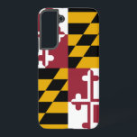 Samsung Galaxy S22 Plus Hoesje Vlag van Maryland<br><div class="desc">Maak van je Samsung Galaxy S22 Plus een feestje in Maryland's trots met onze exclusieve telefoonhoes met de staatsvlag! Deze cover, die met veel aandacht voor details is gemaakt, laat met trots de onderscheidende elementen van de Maryland-vlag zien. Het heeft een uniek ontwerp van afwisselende kwadranten van zwart en goud...</div>